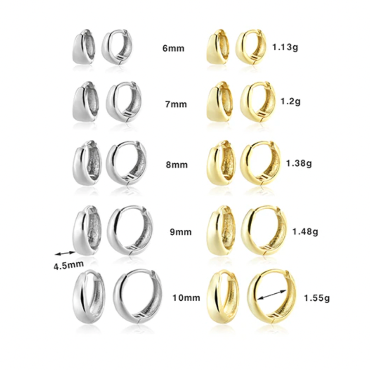 Sahara Silver Hoops