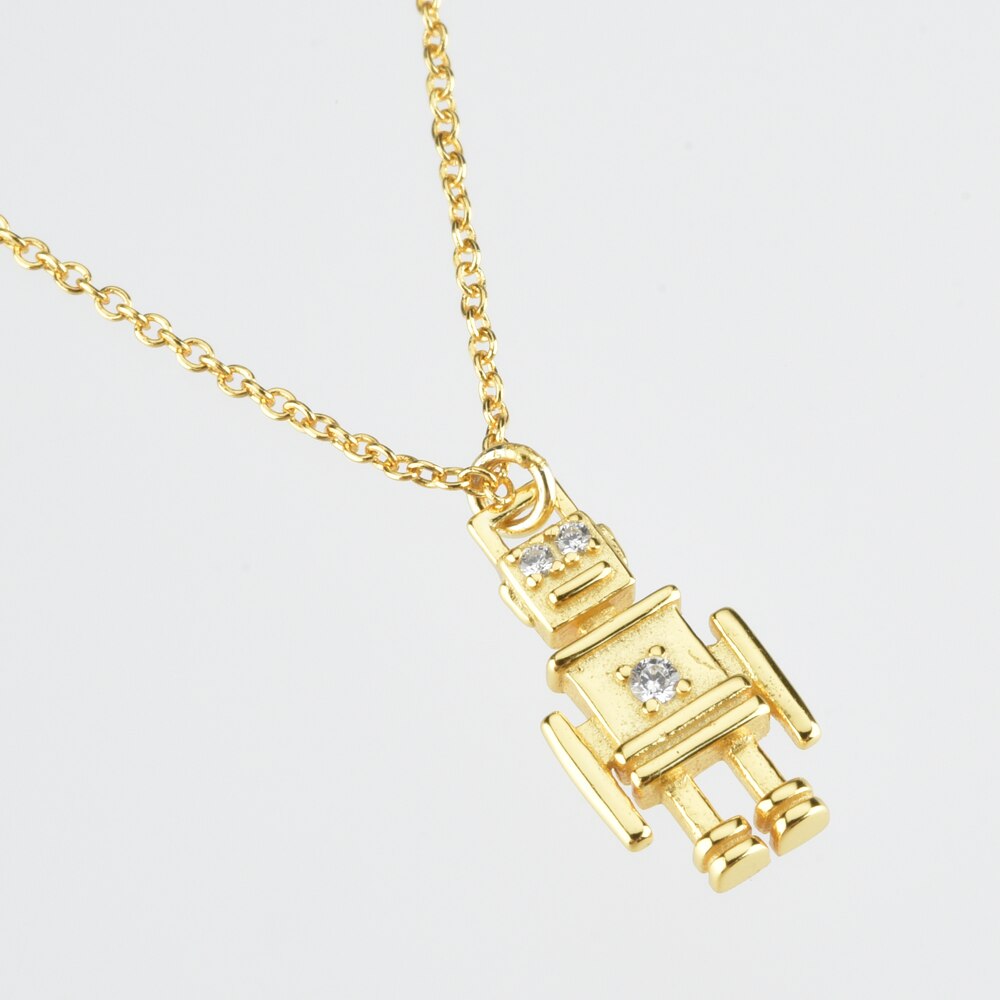 Gold Robot Necklace
