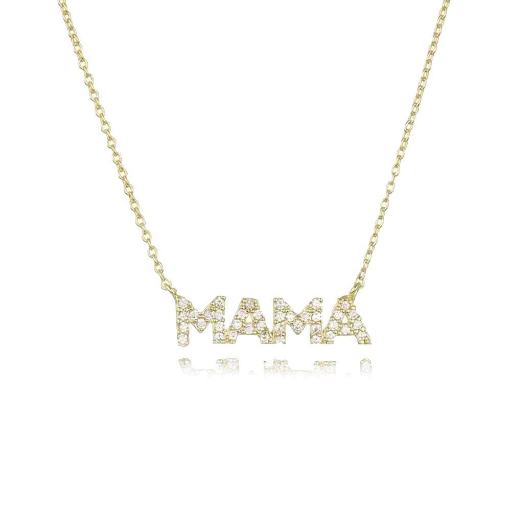 Gold Shiny Mama Necklace