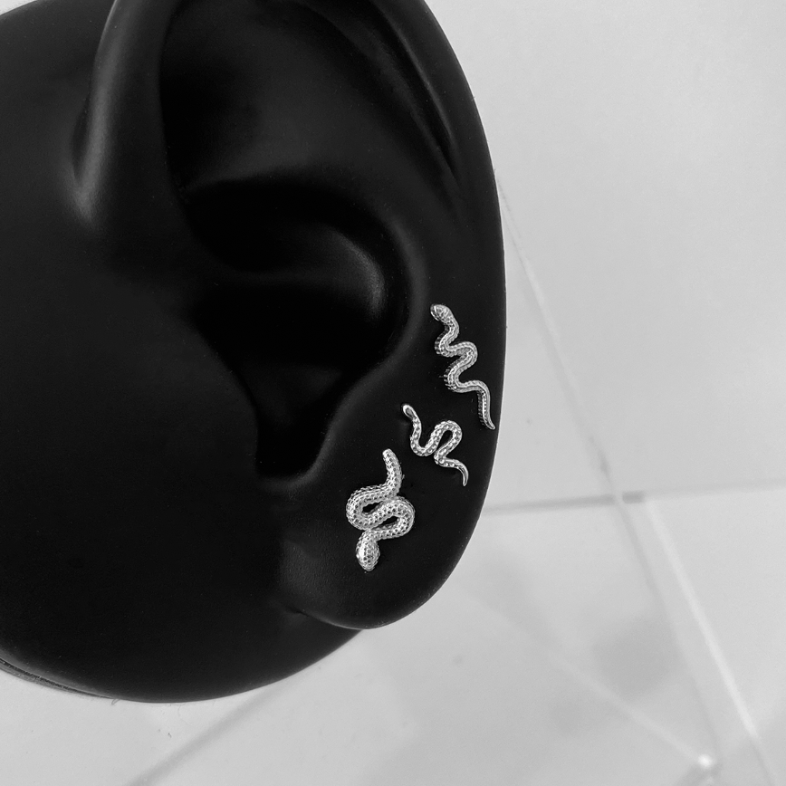 Silver Serpy Earring