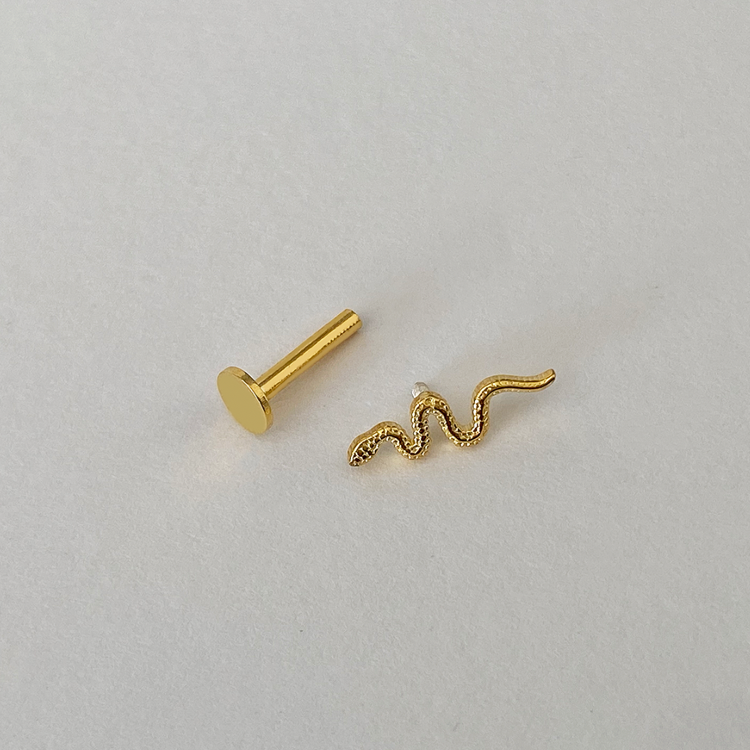 Gold Serpy Earring