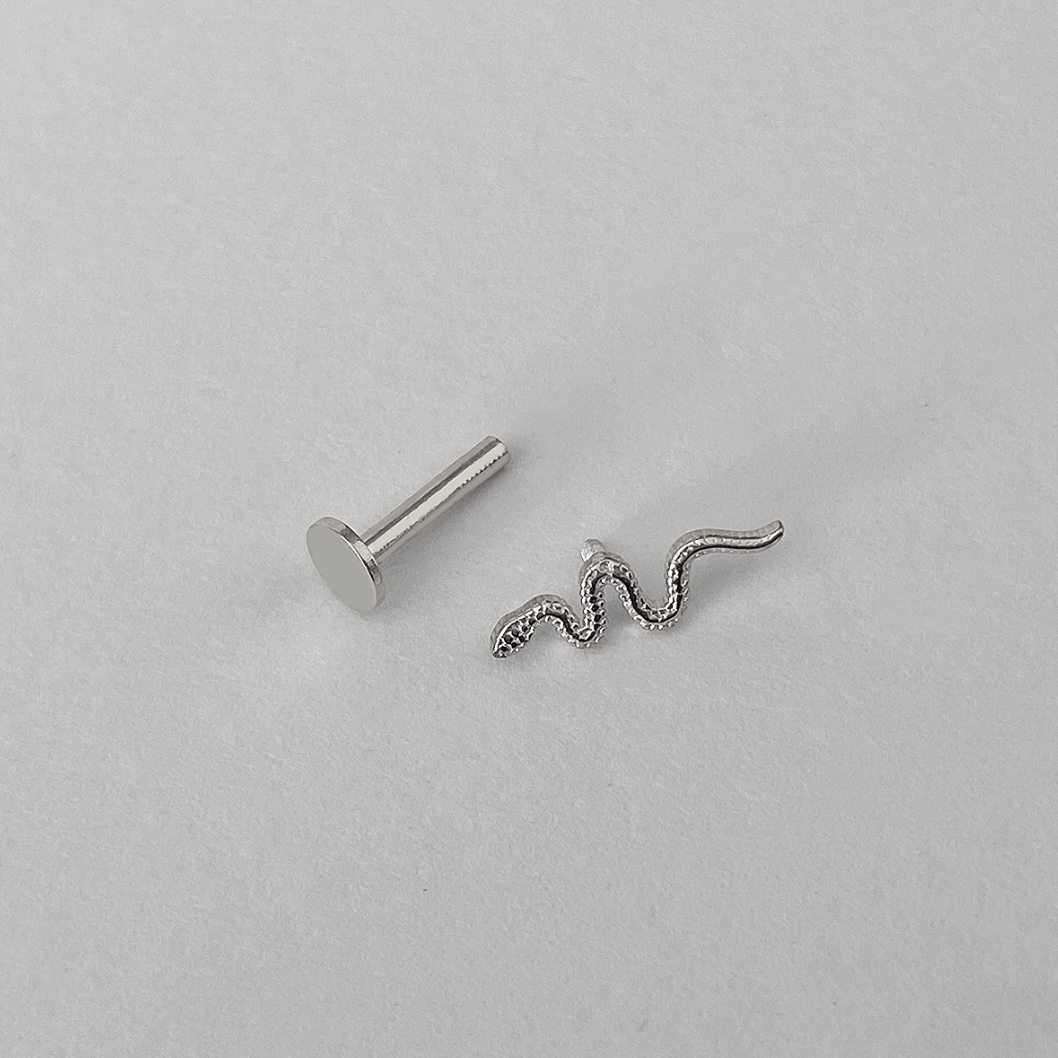 Silver Serpy Earring
