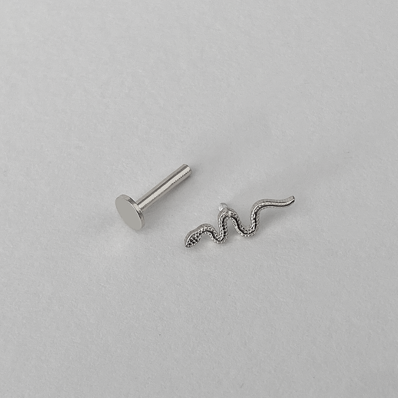 Silver Serpy Earring
