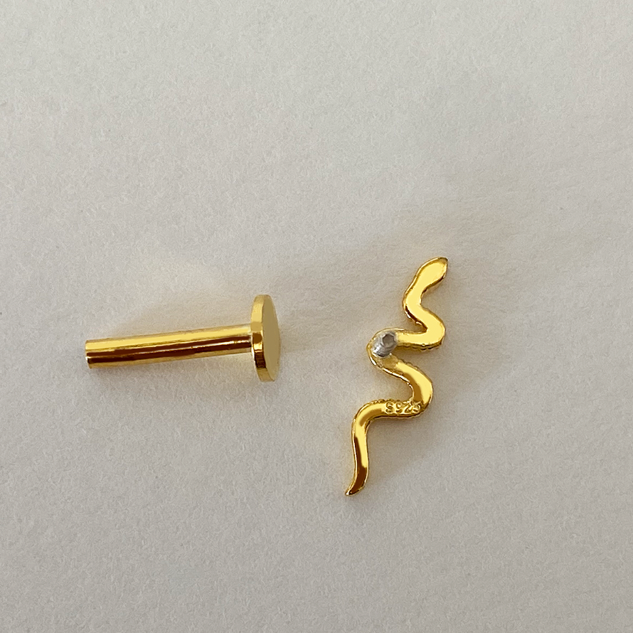 Gold Serpy Earring