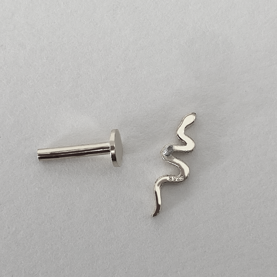 Silver Serpy Earring