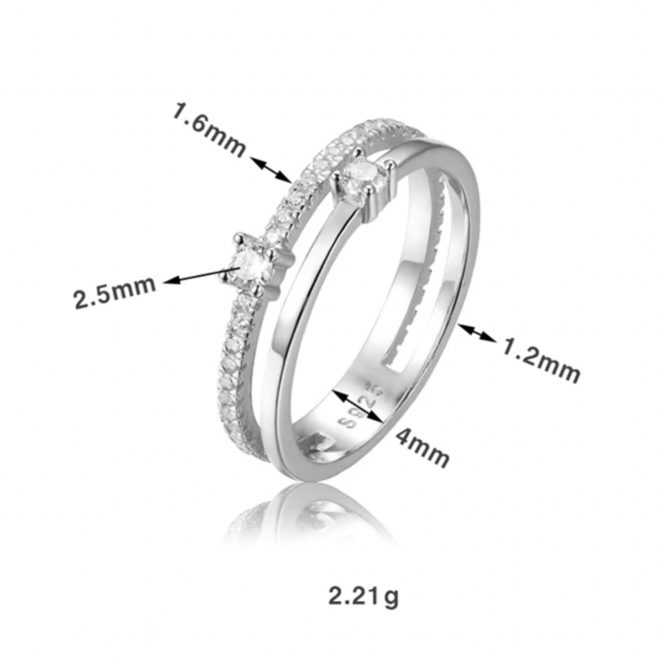 Jimena silver ring
