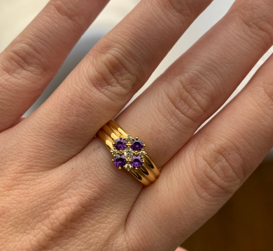Anillo Parisa Lila Oro