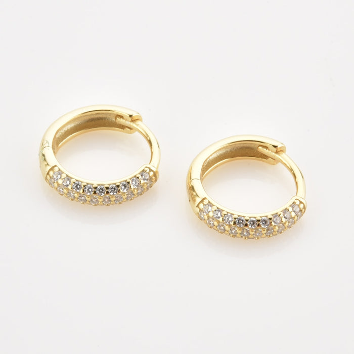 New Meiga White Gold Hoops - 6/8/10mm