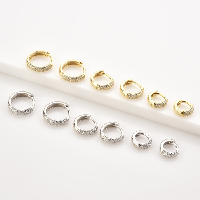 New Meiga White Gold Hoops - 6/8/10mm