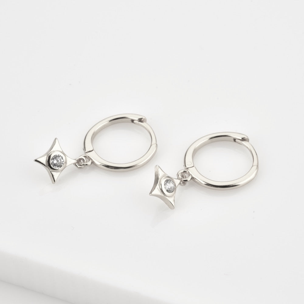 Silver Baris Hoops