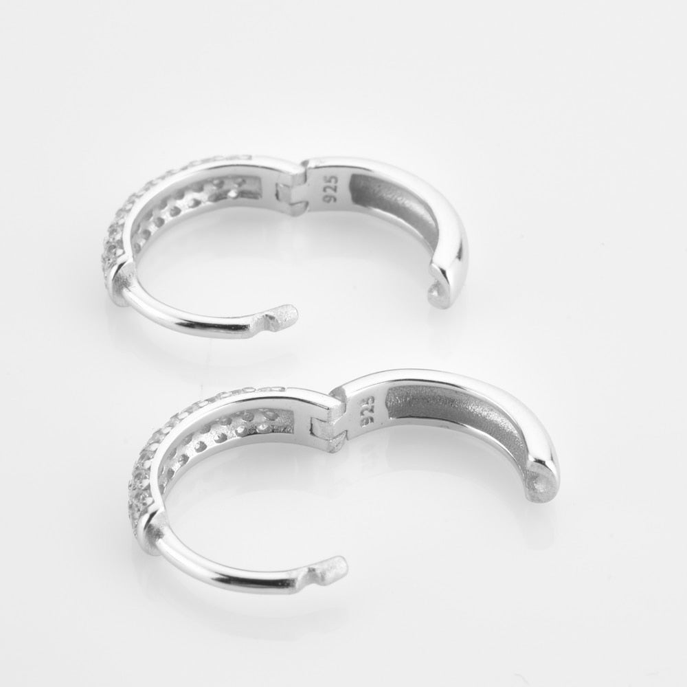 New Meiga White Silver Hoops - 6/8/10mm