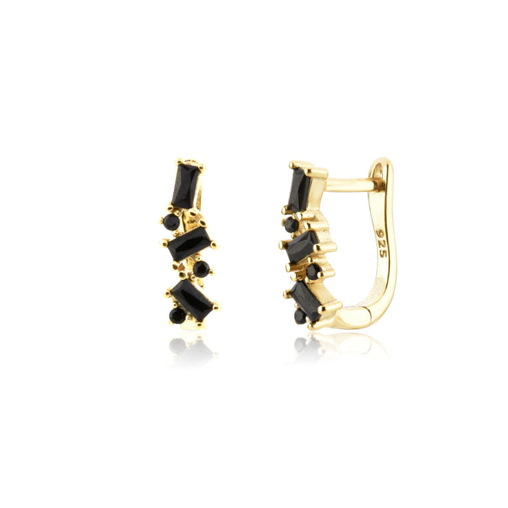 Hanwi Black Gold Hoops