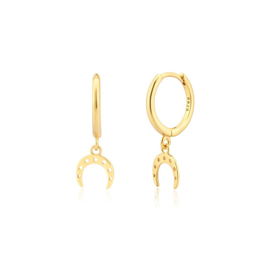 Gold Horseshoe Earrings