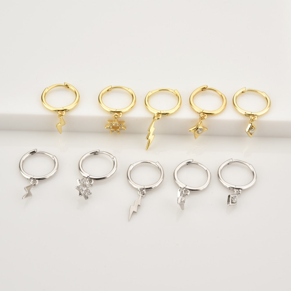 Gold Sun Hoops