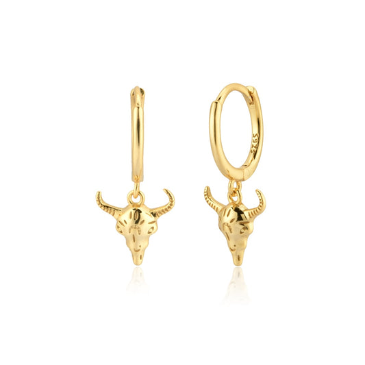 Gold Buffalo Earrings