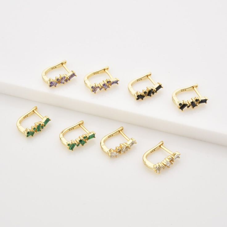 Hanwi Green Gold Hoops