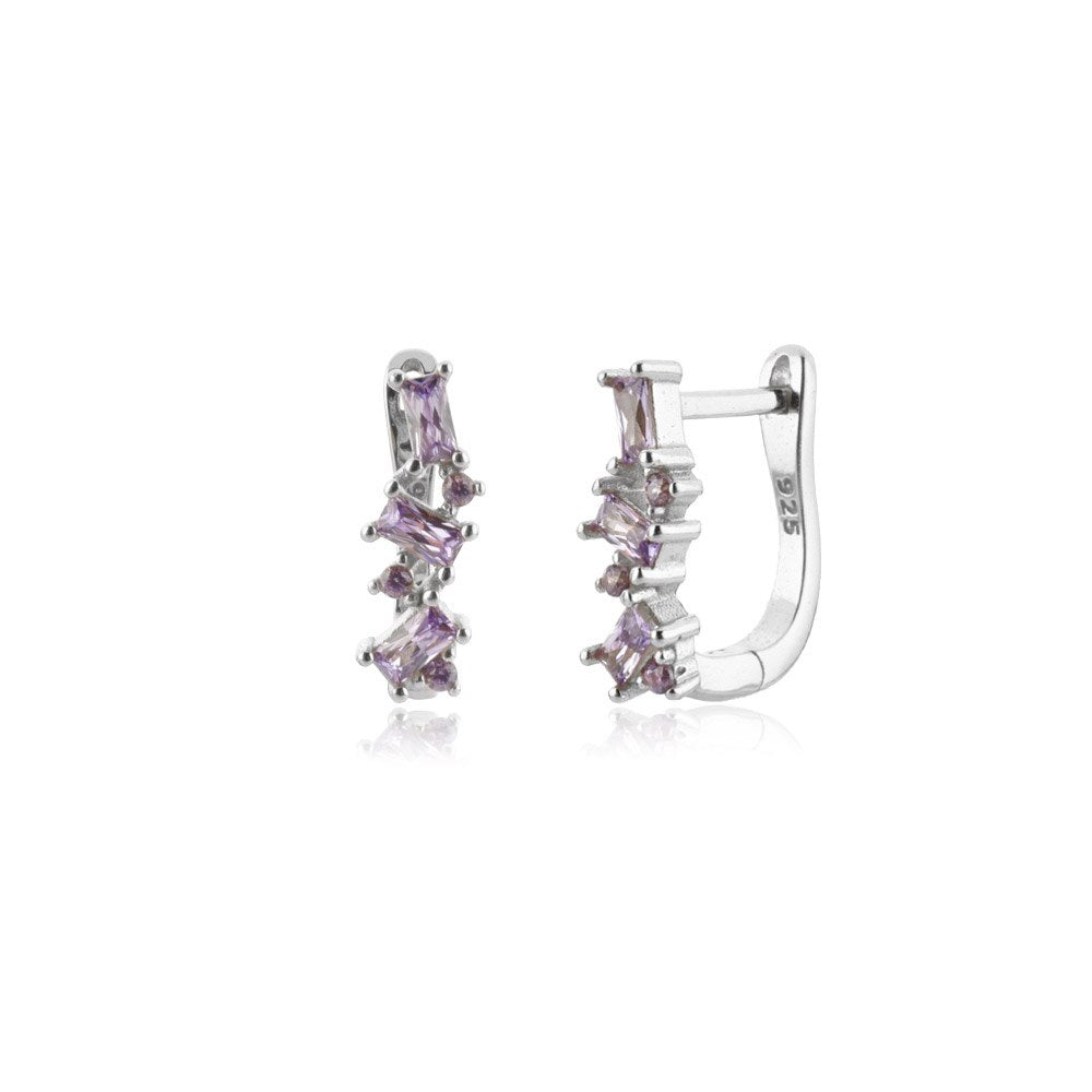 Silver Lilac Hanwi Hoops