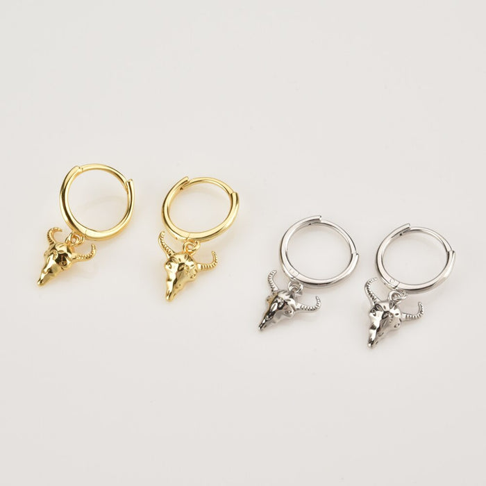 Gold Buffalo Earrings