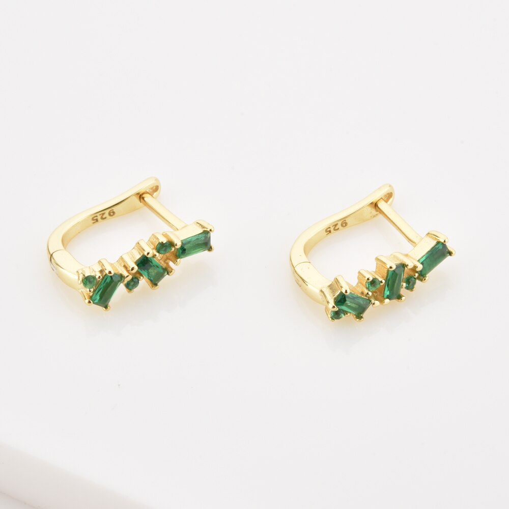 Hanwi Green Gold Hoops