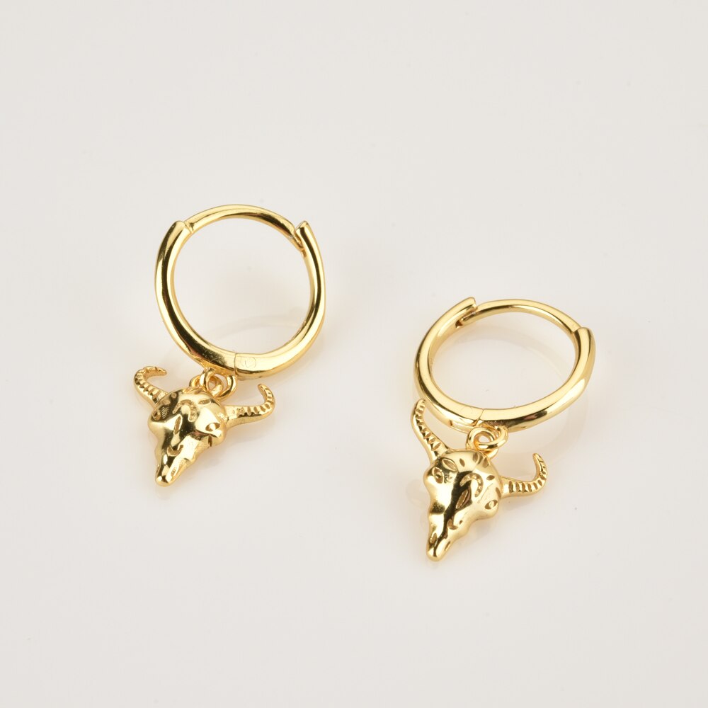 Gold Buffalo Earrings
