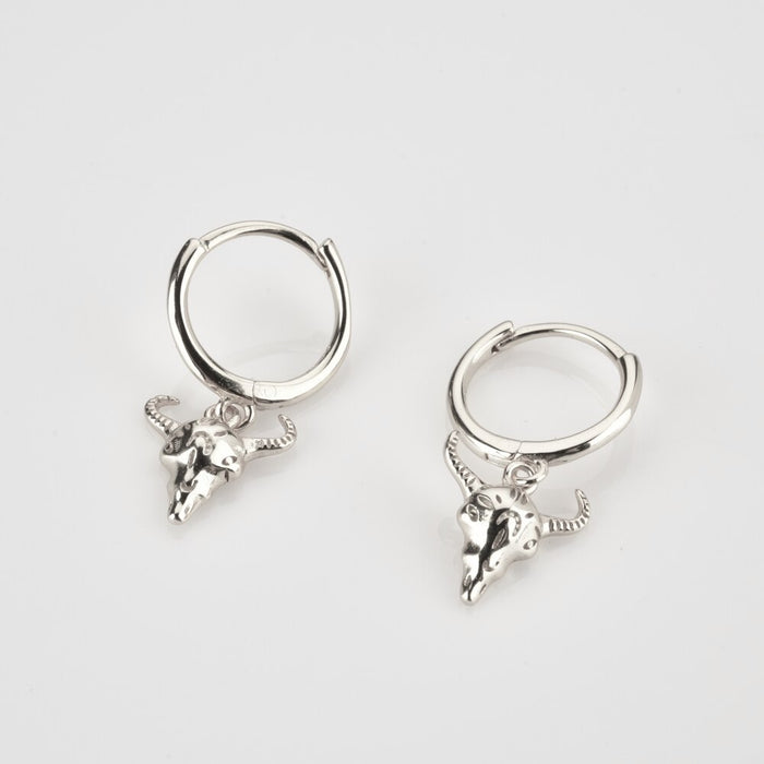 Silver Buffalo Earrings