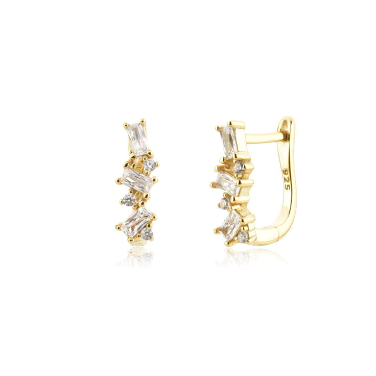 White Gold Hanwi Hoops