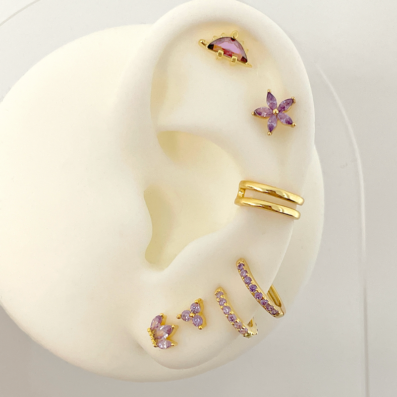 Lilac Dino Earring