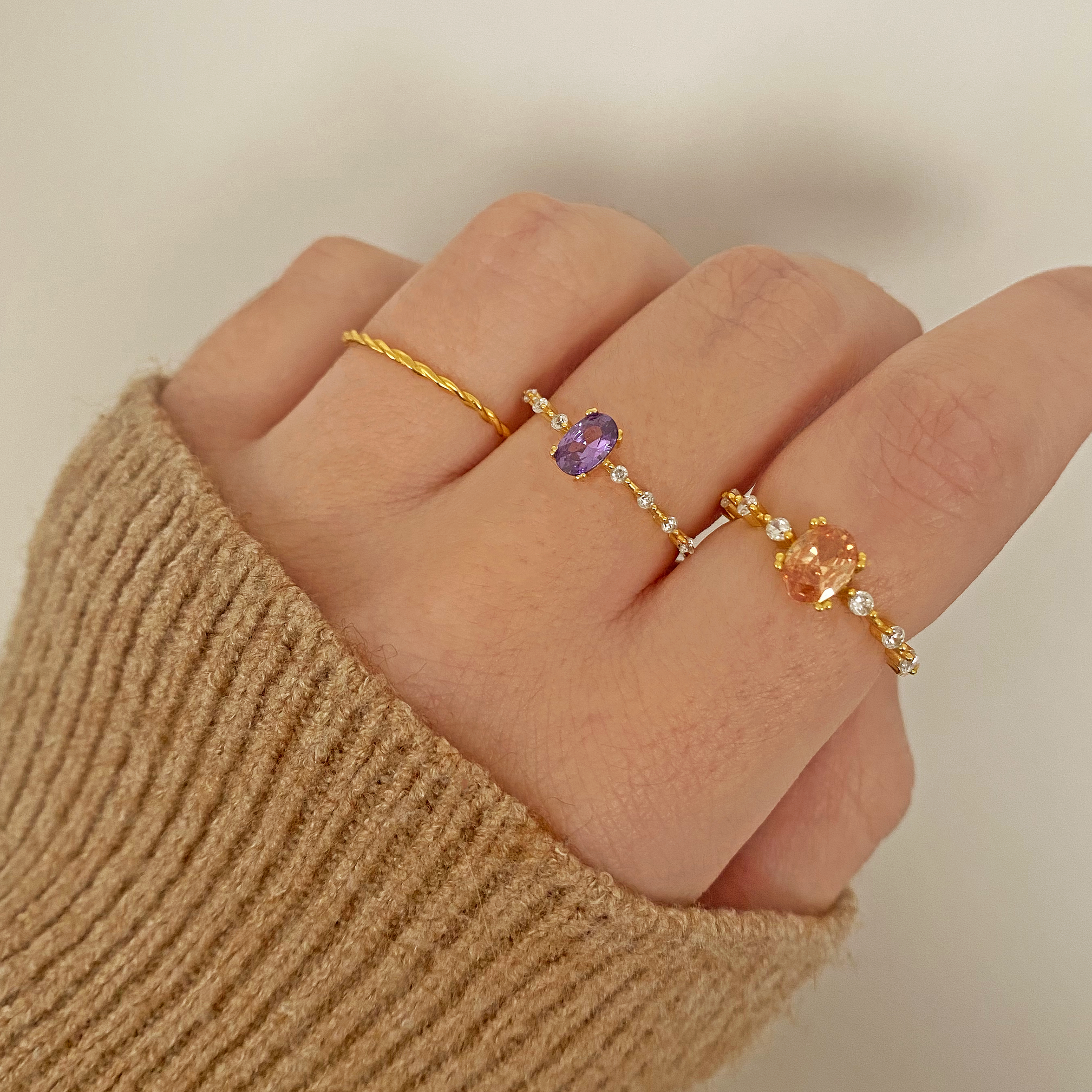 Orange Zarina Ring
