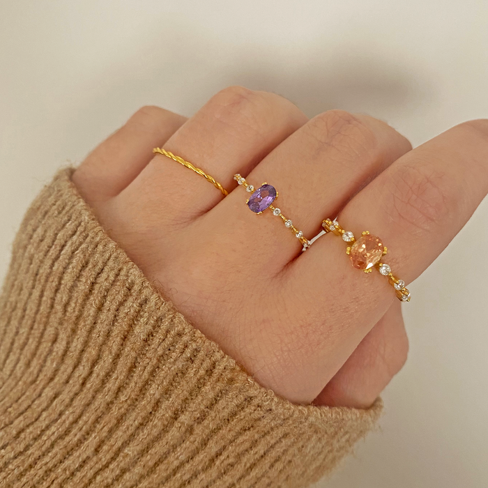 Anillo Zarina Naranja