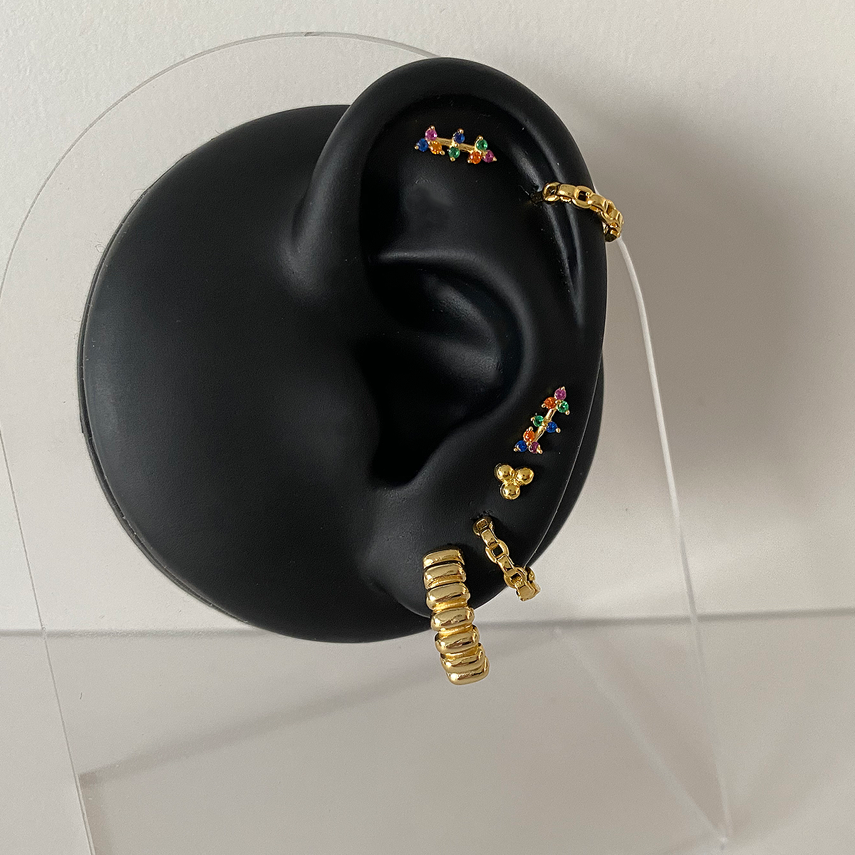 Gold Mini Colors Earring