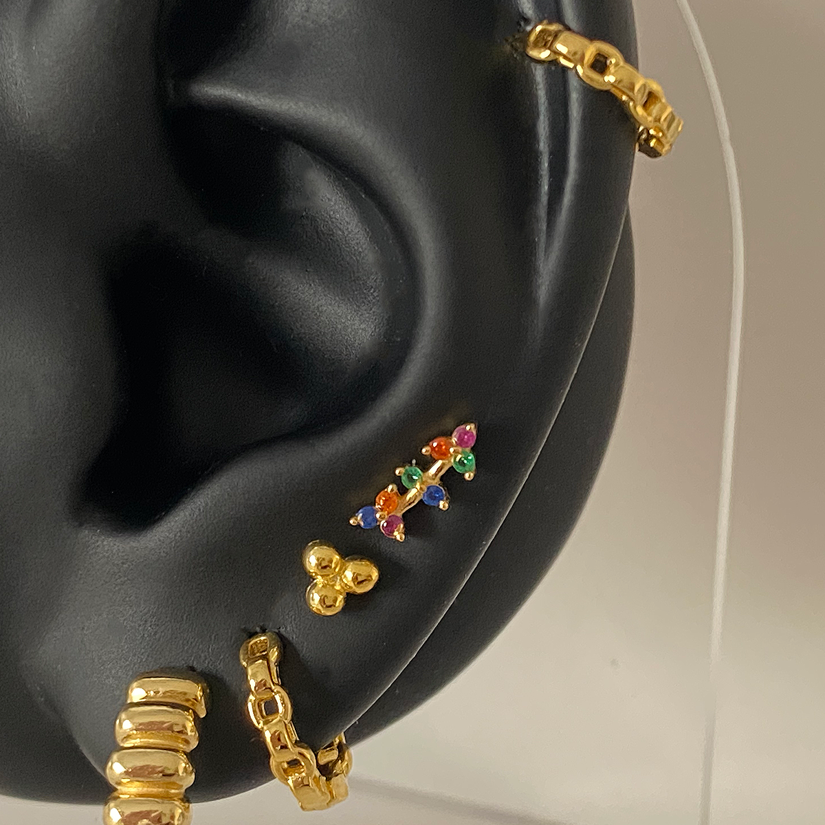 Gold Mini Colors Earring