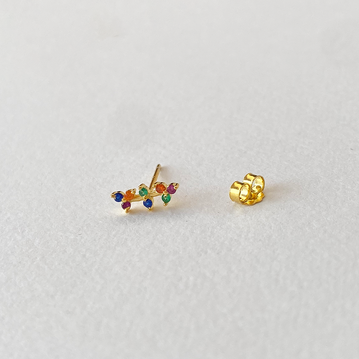 Gold Mini Colors Earring