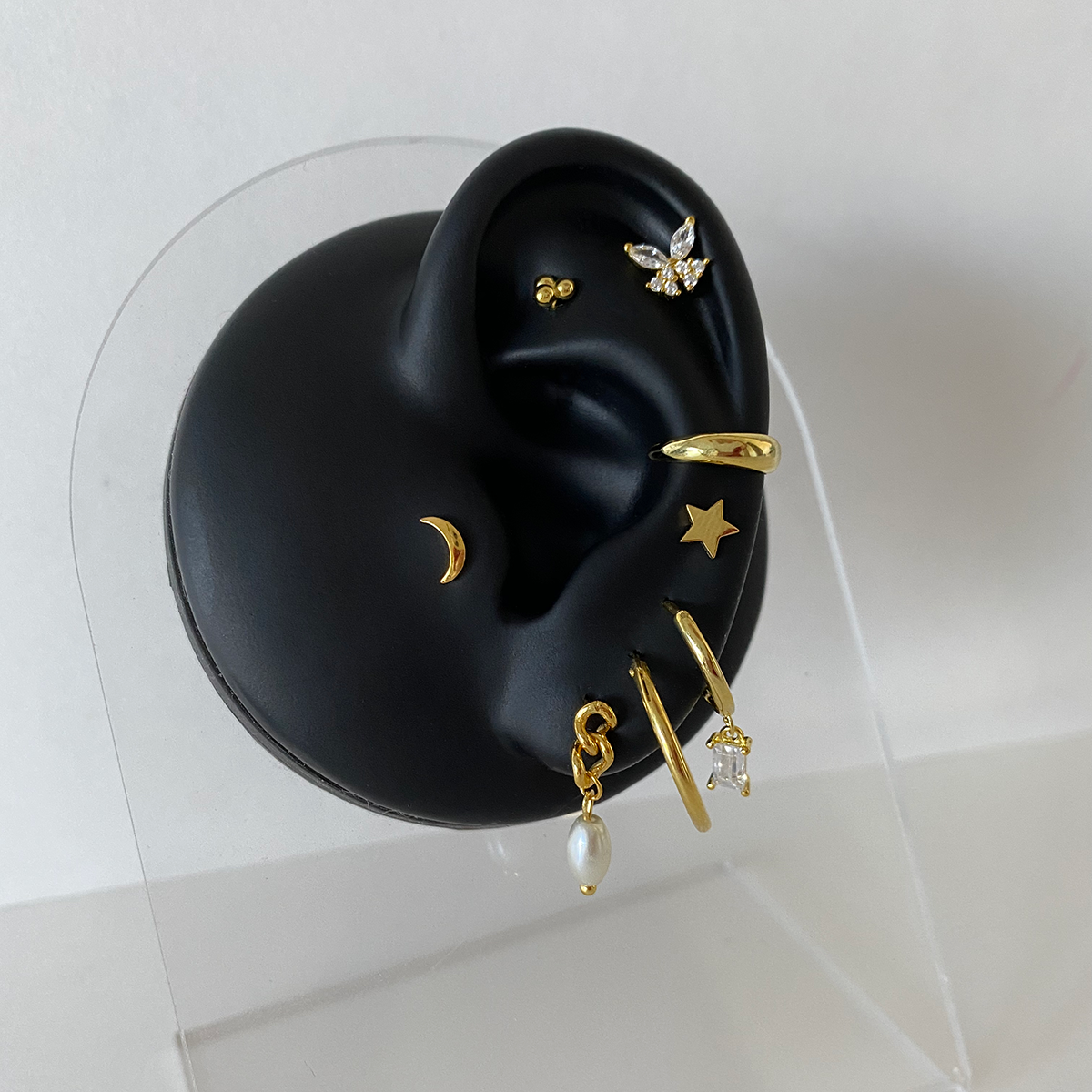 White Gold Butterfly Earring