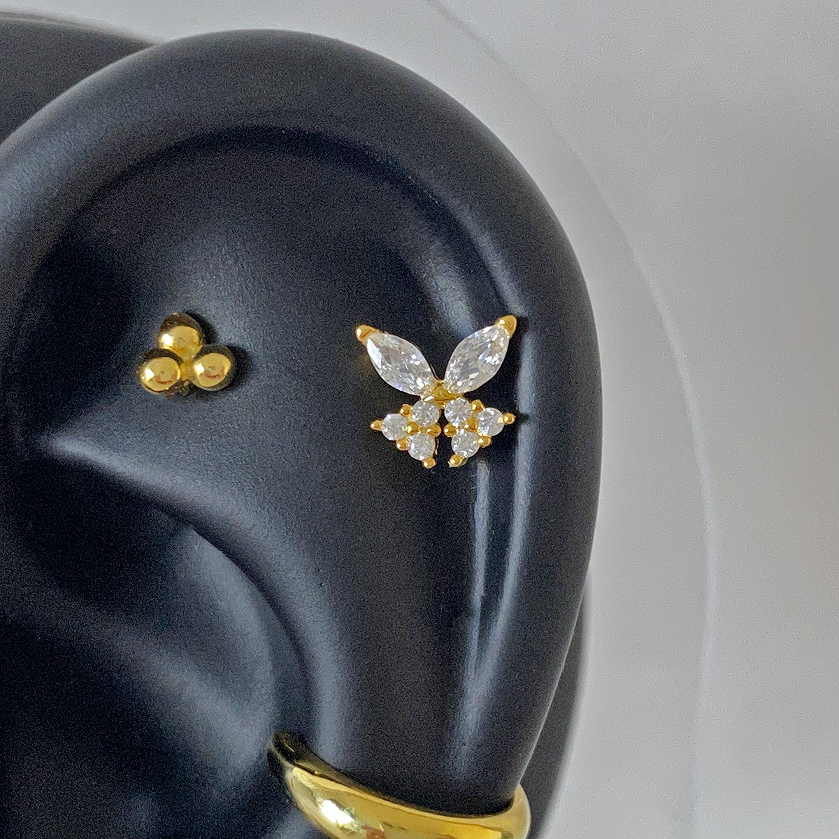 White Gold Butterfly Earring