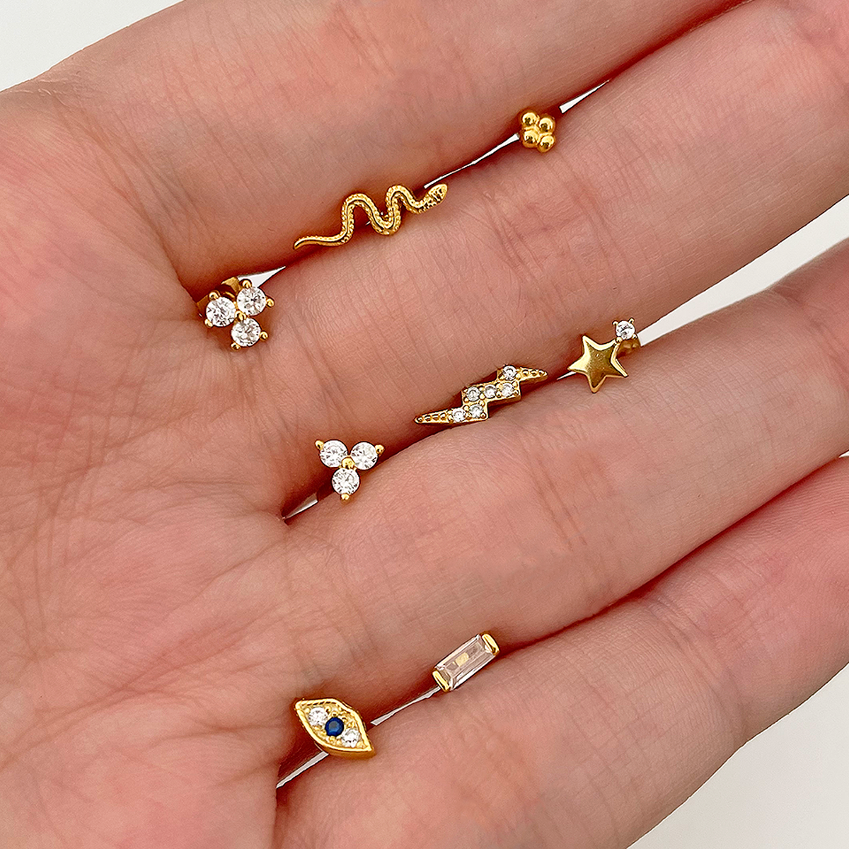 Clover Flower Gold Earring