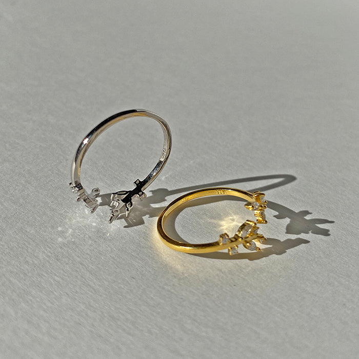 Anillo Leaves Plata