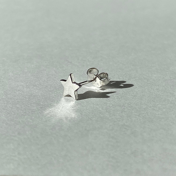 Silver Star Earring