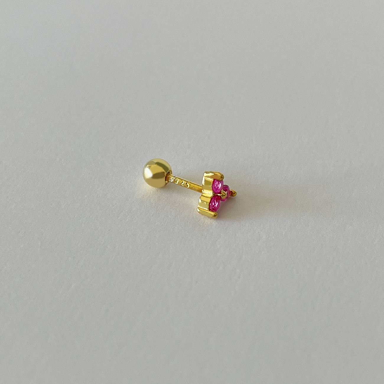 Pink Clover Earring
