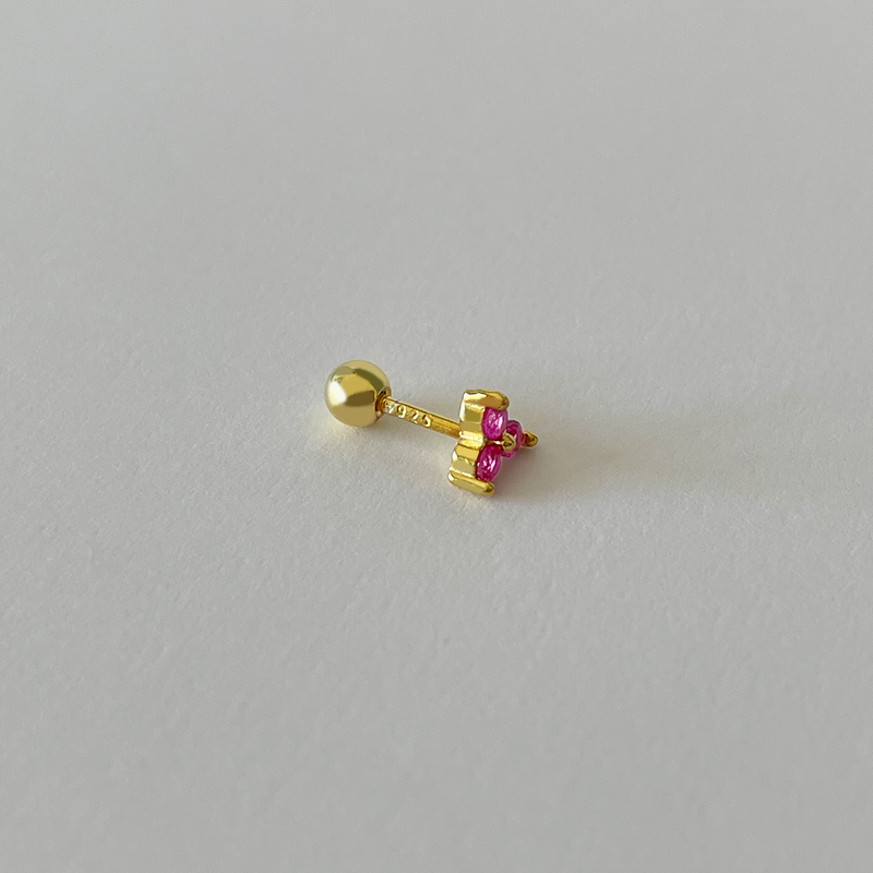 Pendiente Trébol Rosa Oro