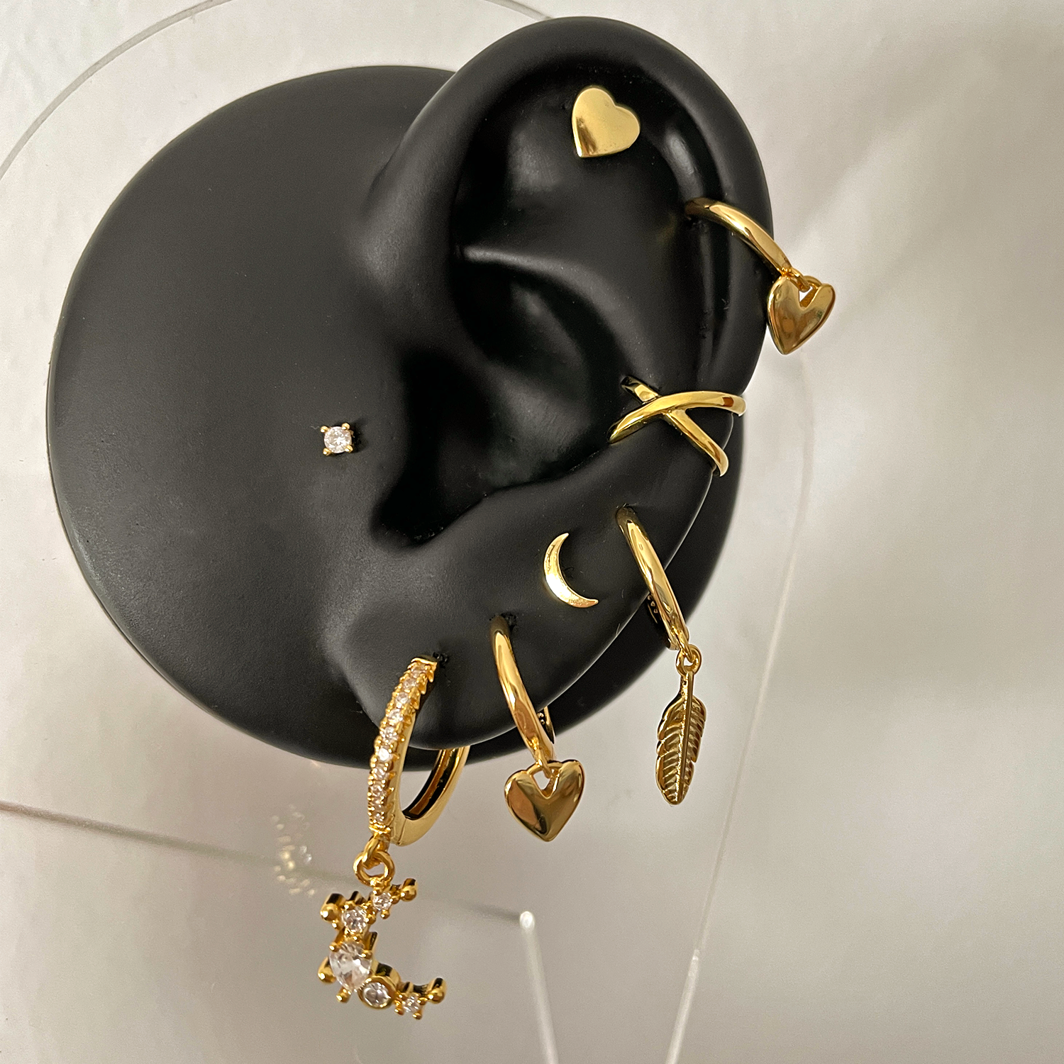Ayla White Gold Earrings