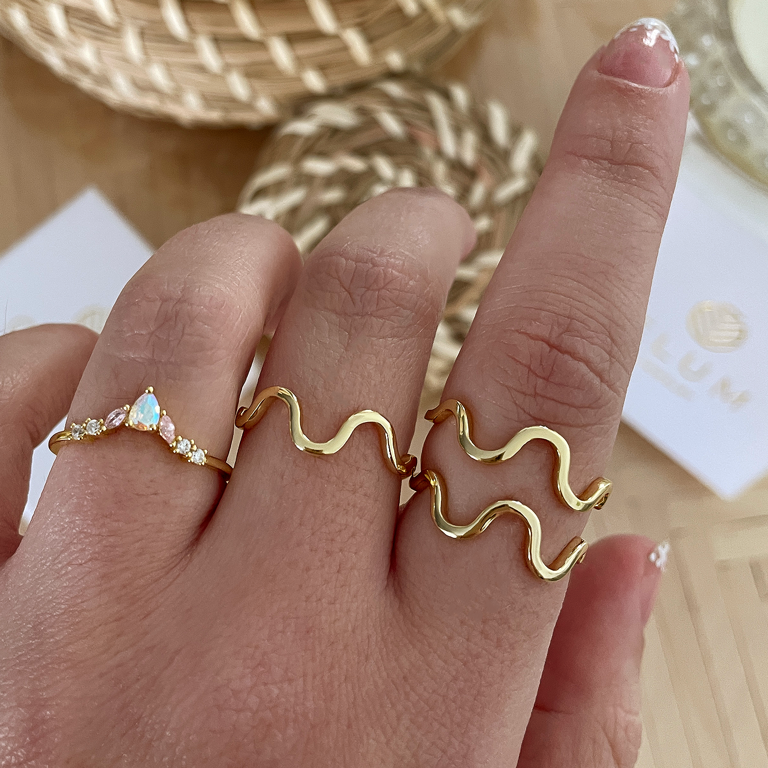 Anillo Ondas Oro