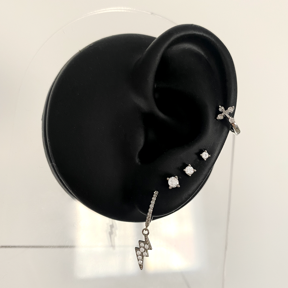 Shiny Silver Earring