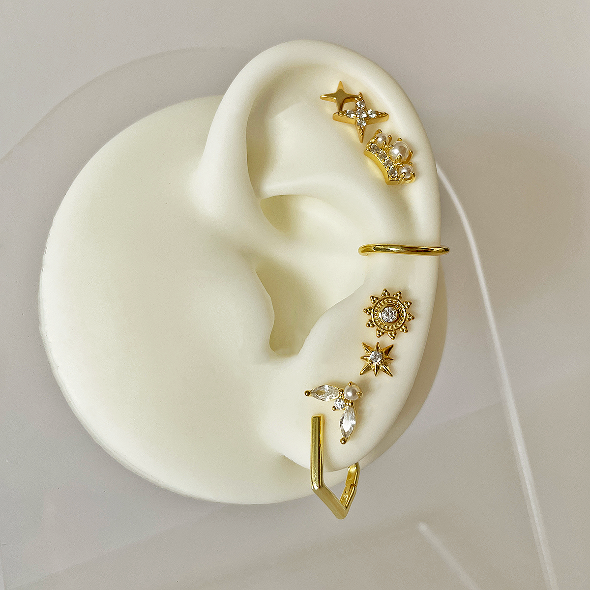 Clover Flower Gold Earring