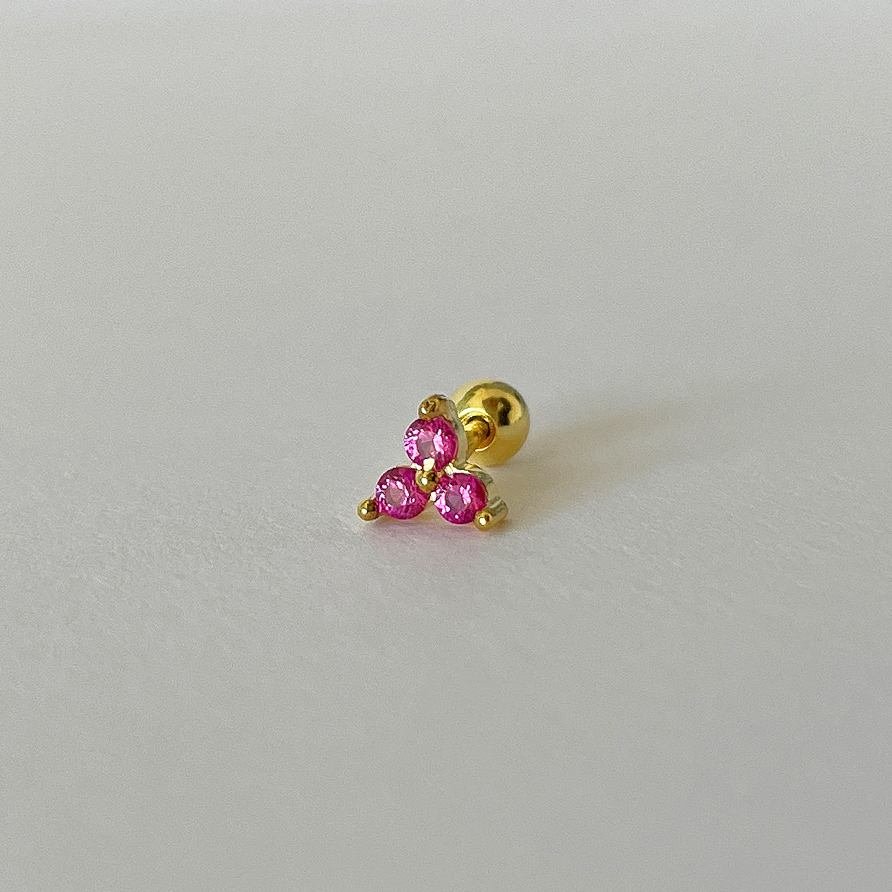 Pink Clover Earring
