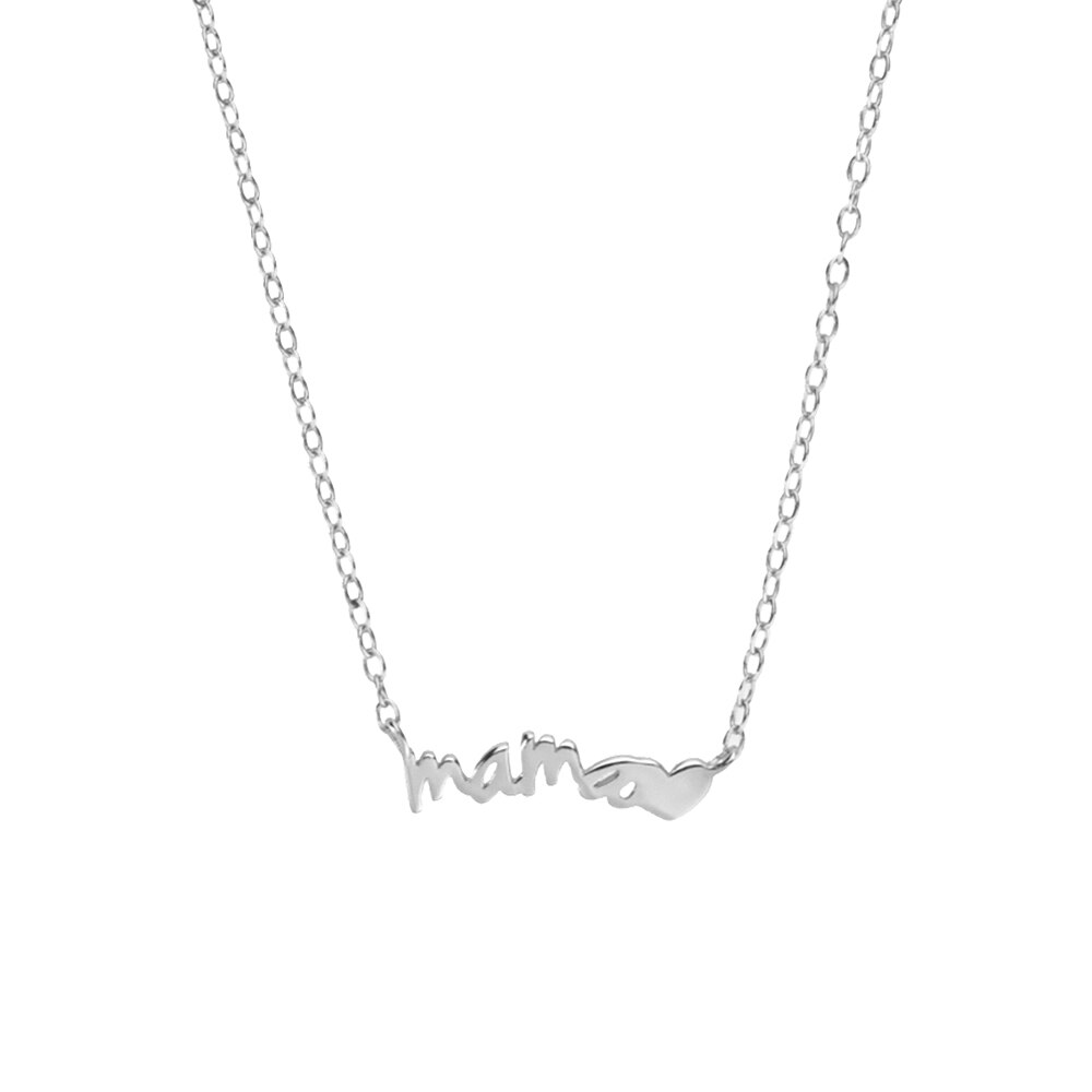 Silver Mom Necklace