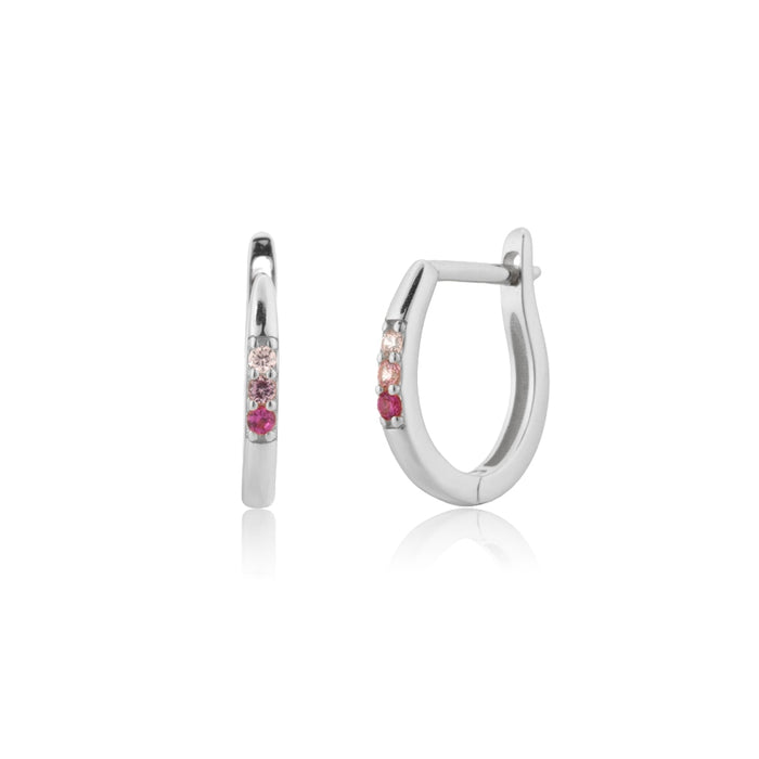 Sakura Silver Hoops