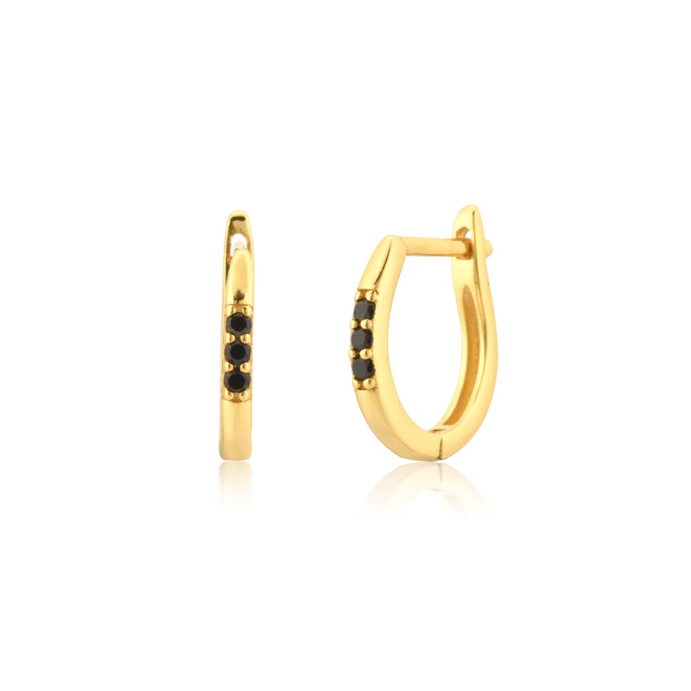 Shadow Gold Hoops