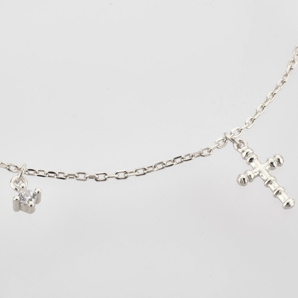 Pulsera Cruces Plata