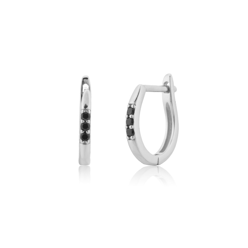 Silver Shadow Hoops