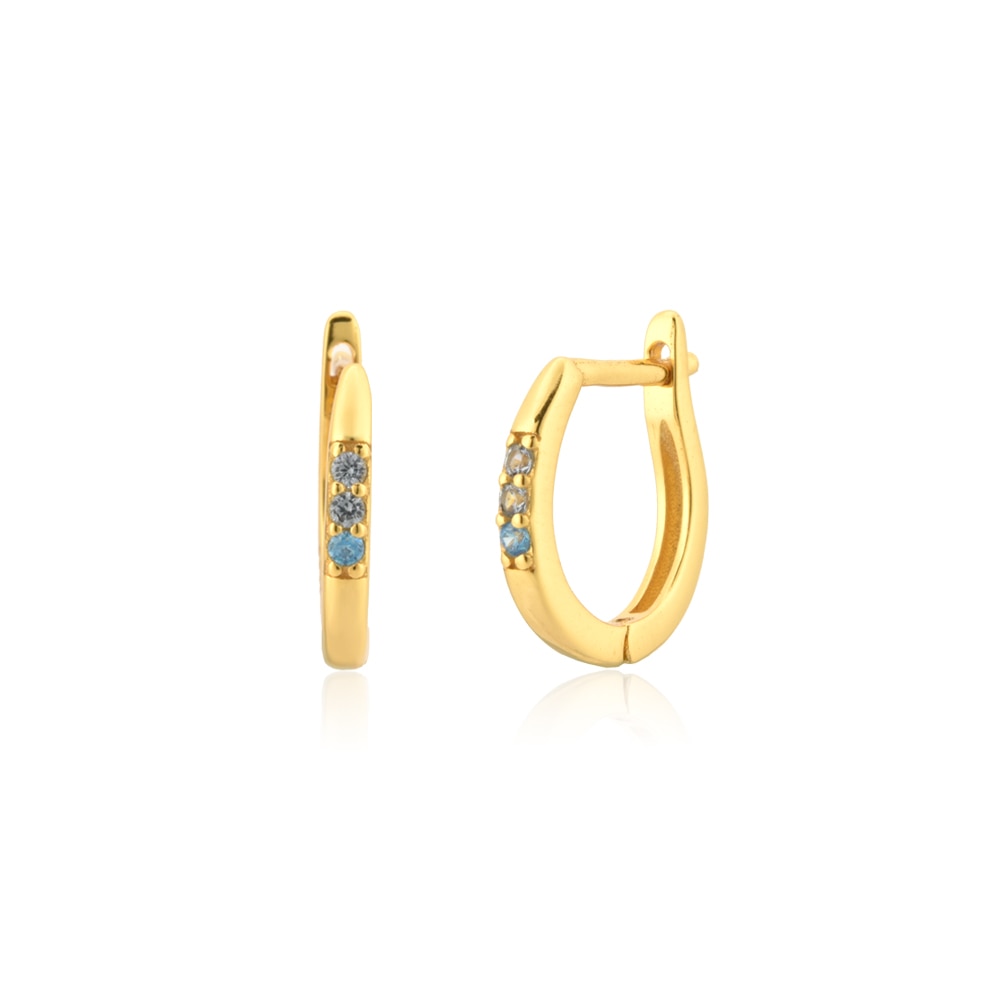 Ocean Gold Hoops